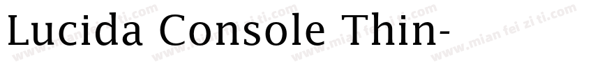 Lucida Console Thin字体转换